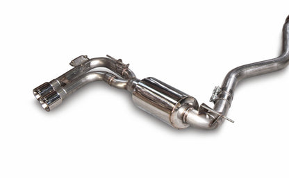 AWE Tuning BMW F3X 28i / 30i Touring Edition Axle-Back Exhaust Single Side - 80mm Silver Tips - Precision R