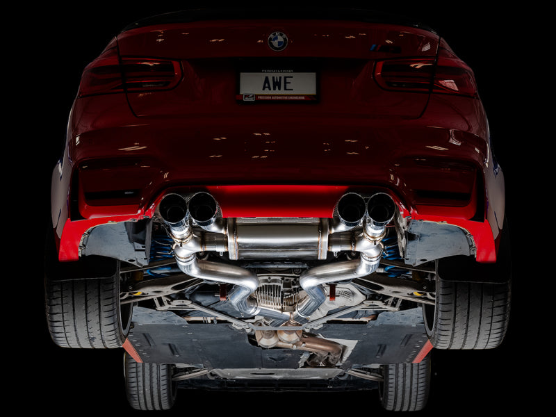 AWE Tuning BMW F8X M3/M4 SwitchPath Catback Exhaust - Diamond Black Tips - Precision R