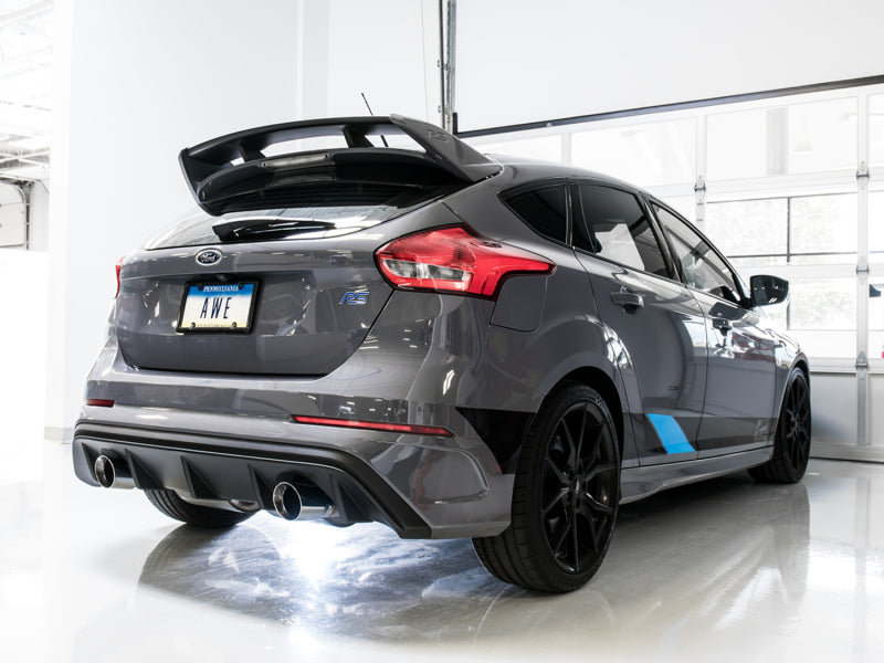 AWE Tuning Ford Focus RS SwitchPath Cat-back Exhaust - Diamond Black Tips - Precision R