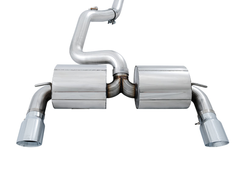 AWE Tuning Ford Focus RS Touring Edition Cat-back Exhaust- Non-Resonated - Chrome Silver Tips - Precision R