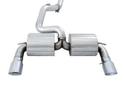 AWE Tuning Ford Focus RS Touring Edition Cat-back Exhaust- Non-Resonated - Chrome Silver Tips - Precision R