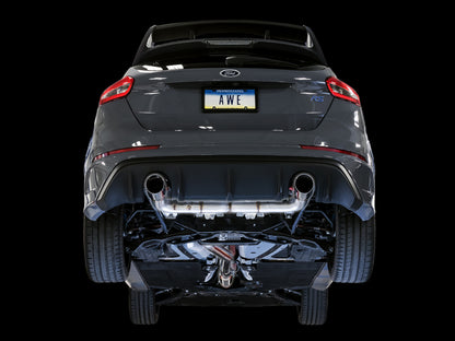 AWE Tuning Ford Focus RS Track Edition Cat-back Exhaust - Chrome Silver Tips - Precision R