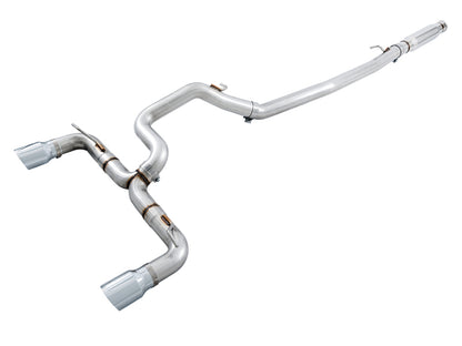 AWE Tuning Ford Focus RS Track Edition Cat-back Exhaust - Chrome Silver Tips - Precision R