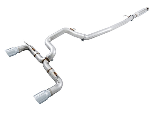 AWE Tuning Ford Focus RS Track Edition Cat-back Exhaust - Chrome Silver Tips - Precision R