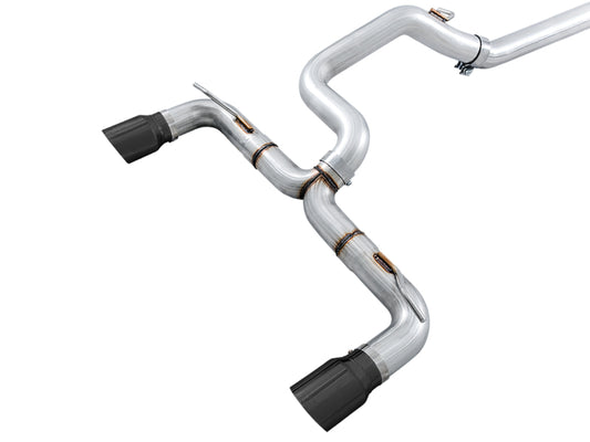 AWE Tuning Ford Focus RS Track Edition Cat-back Exhaust - Diamond Black Tips - Precision R