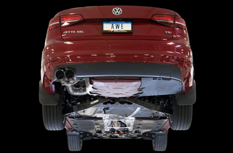 AWE Tuning Mk6 GLI 2.0T - Mk6 Jetta 1.8T Track Edition Exhaust - Diamond Black Tips - Precision R