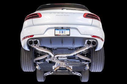 AWE Tuning Porsche Macan Touring Edition Exhaust System - Chrome Silver 102mm Tips - Precision R