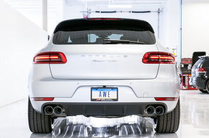 AWE Tuning Porsche Macan Touring Edition Exhaust System - Chrome Silver 102mm Tips - Precision R