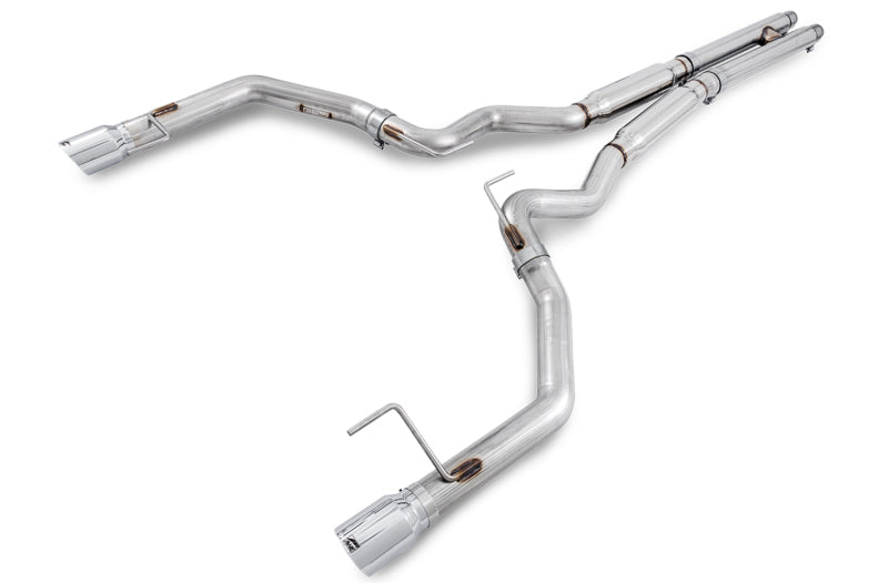 AWE Tuning S550 Mustang GT Cat-back Exhaust - Track Edition (Chrome Silver Tips) - Precision R