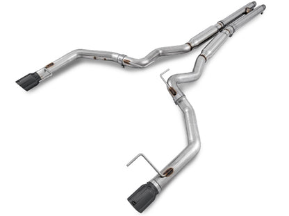 AWE Tuning S550 Mustang GT Cat-back Exhaust - Track Edition (Diamond Black Tips) - Precision R