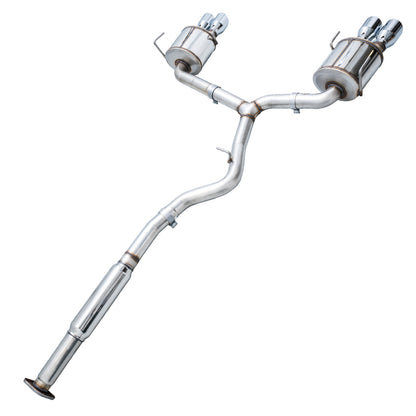 AWE Tuning Subaru STI VA / WRX GV / STI GV Sedan Touring Edition Exhaust - Chrome Silver Tip (102mm) - Precision R