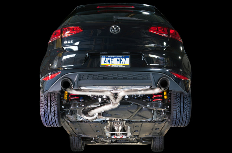 AWE Tuning VW MK7 GTI Touring Edition Exhaust - Chrome Silver Tips - Precision R