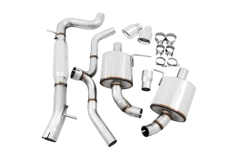 AWE Tuning VW MK7 Golf Alltrack/Sportwagen 4Motion Touring Edition Exhaust - Polished Silver Tips - Precision R