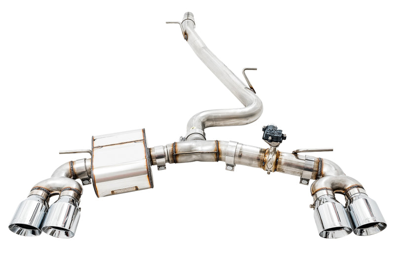 AWE Tuning Volkswagen Golf R MK7.5 SwitchPath Exhaust w/Chrome Silver Tips 102mm - Precision R