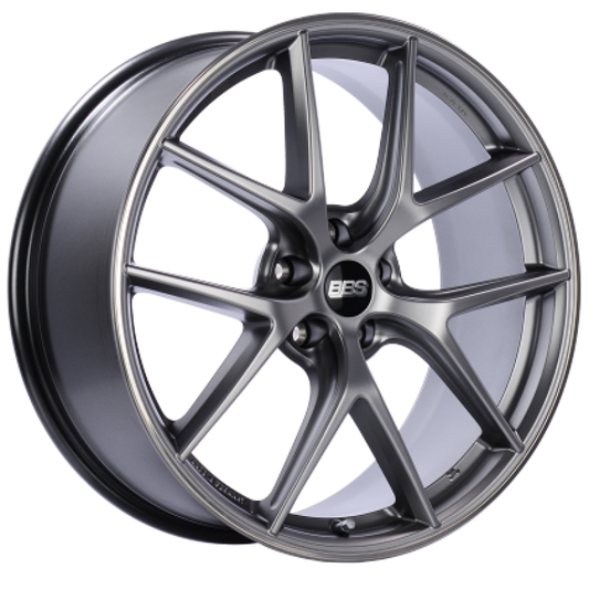 BBS CI-R 19x9.5 5x120 ET25 Platinum Silver Polished Rim Protector Wheel -82mm PFS/Clip Required - Precision R