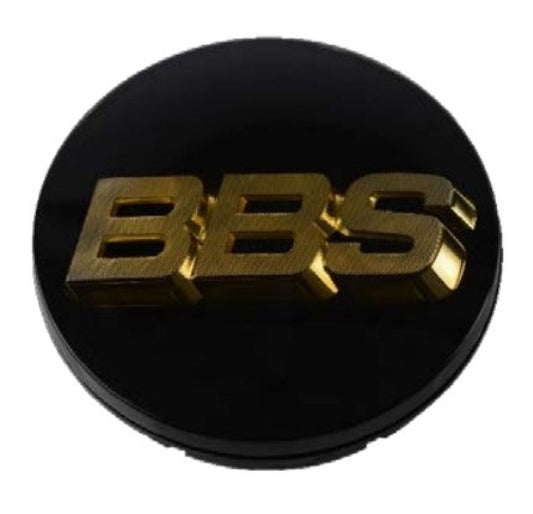 BBS Center Cap 70.6mm Black/Gold (3-tab) (56.24.080) - Precision R