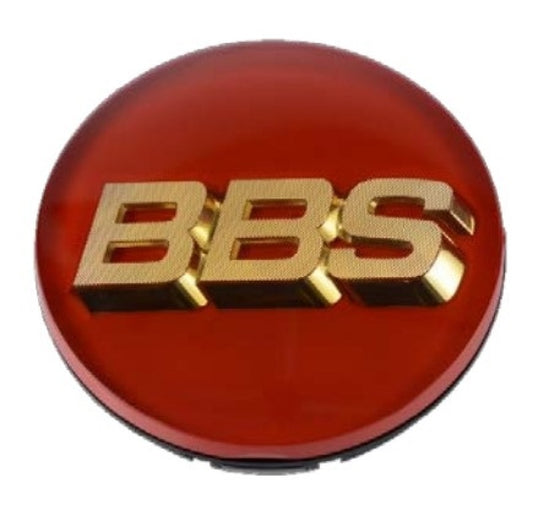 BBS Center Cap 70.6mm Red/Gold (3-tab) (56.24.073) - Precision R