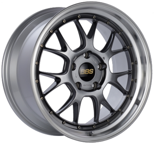 BBS LM-R 19x10 5x120 ET20 Diamond Black Center Diamond Cut Lip Wheel -82mm PFS/Clip Required - Precision R