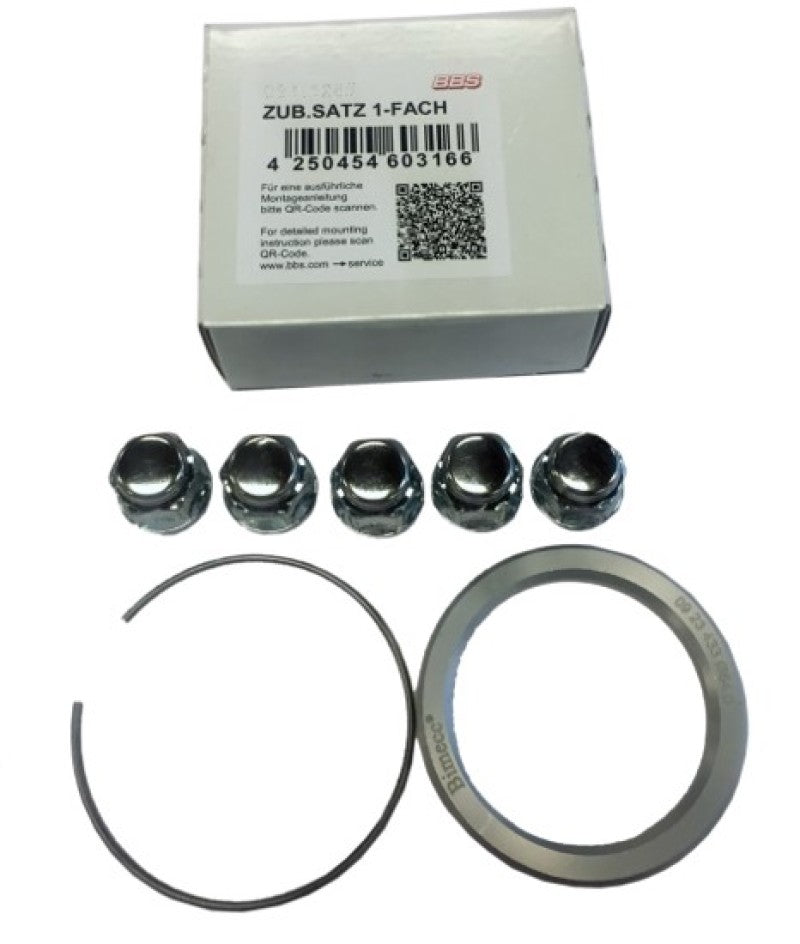 BBS PFS KIT - Camaro/Corvette - Includes 82mm OD - 66.9mm ID Ring / 82mm Clip / Lug Nuts - Precision R