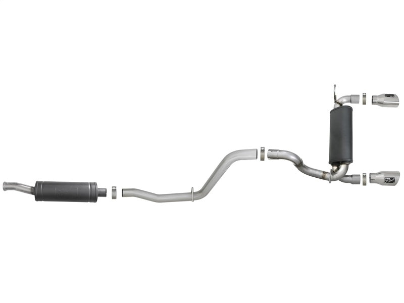 Rebel Series 2.5in 304 SS Cat-Back Exhaust w/ Polished Tips 2018+ Jeep Wrangler (JL) V6 3.6L Precision R