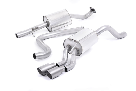 Cat-Back (Resonated (quieter). Titanium Tips. Requires Fiesta Zetec S rear valance (part number 1833264) available from your local Ford dealer)