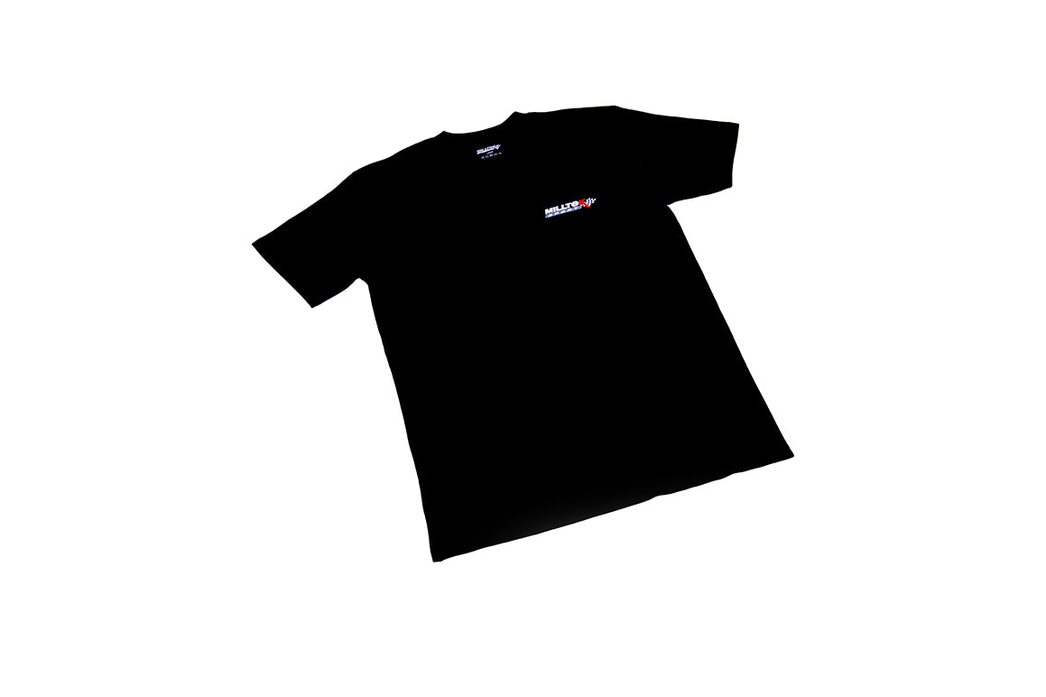 Marketing (Milltek Sport Black Tee - Logo on Front Left and Rear - XXL)