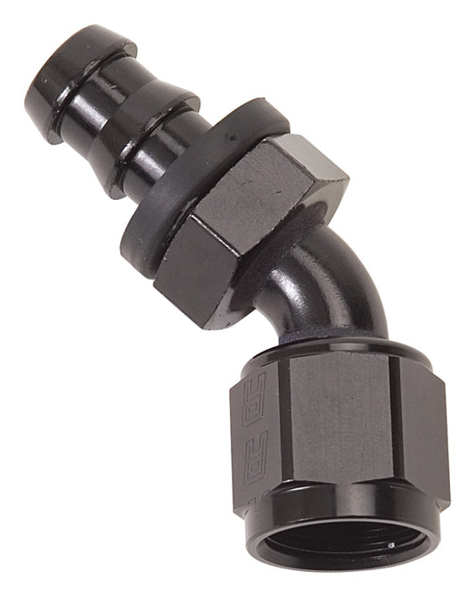 Russell Performance -10 AN Twist-Lok 45 Degree Hose End (Black)