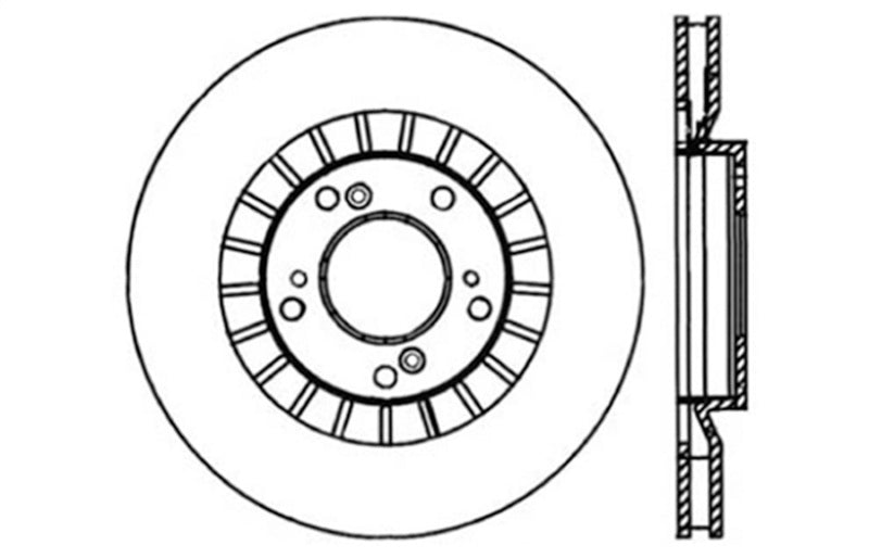 StopTech 00-09 Honda S2000 Front Drilled Right Rotor