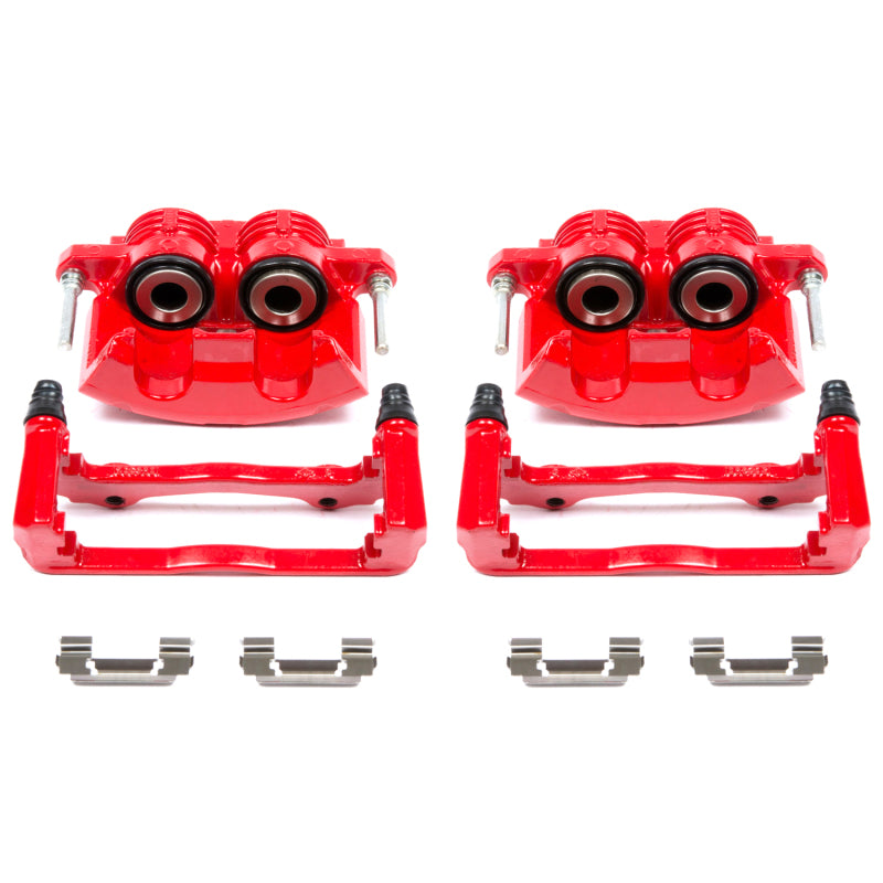 Power Stop 98-02 Chevrolet Camaro Front Red Calipers w/Brackets - Pair