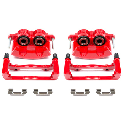 Power Stop 98-02 Chevrolet Camaro Front Red Calipers w/Brackets - Pair