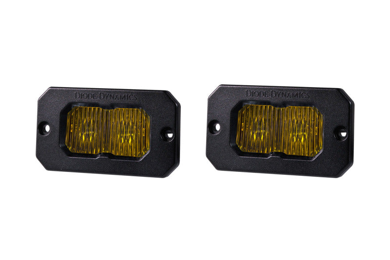 Diode Dynamics Stage Series 2 In LED Pod Sport - Yellow Fog Flush ABL (Pair)