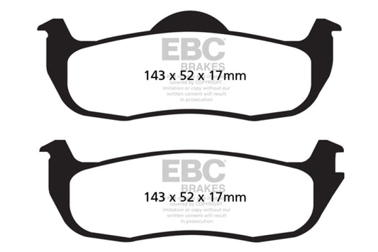 EBC 05-06 Infiniti QX56 5.6 (Bosch) Extra Duty Rear Brake Pads