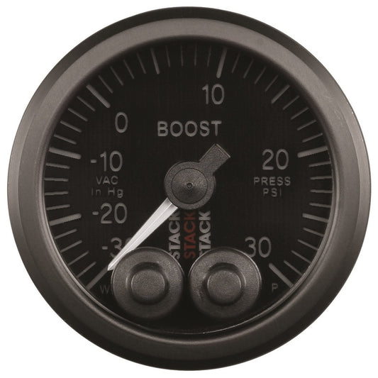 Autometer Stack Instruments 52mm -30INHG To +30PSI Pro Control Boost Pressure Gauge - Black