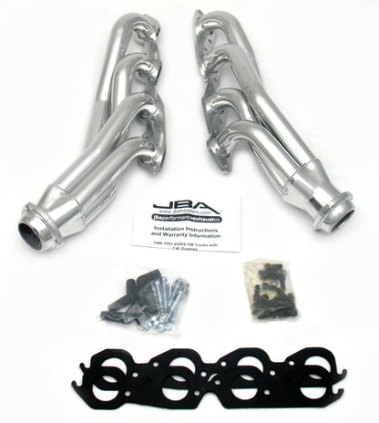 JBA 88-93 GM Truck 7.4L BBC w/o A.I.R. 1-3/4in Primary Silver Ctd Cat4Ward Header