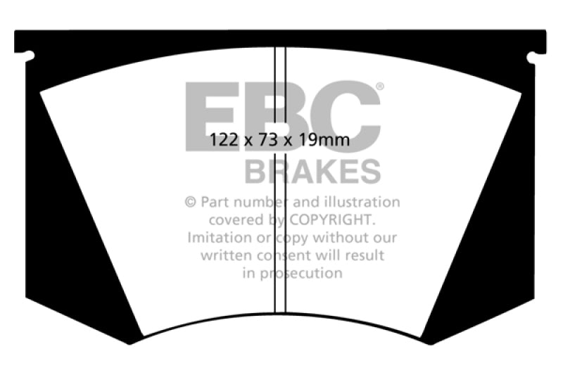 EBC 64-66 Ac Cobra 7.0 Redstuff Front Brake Pads