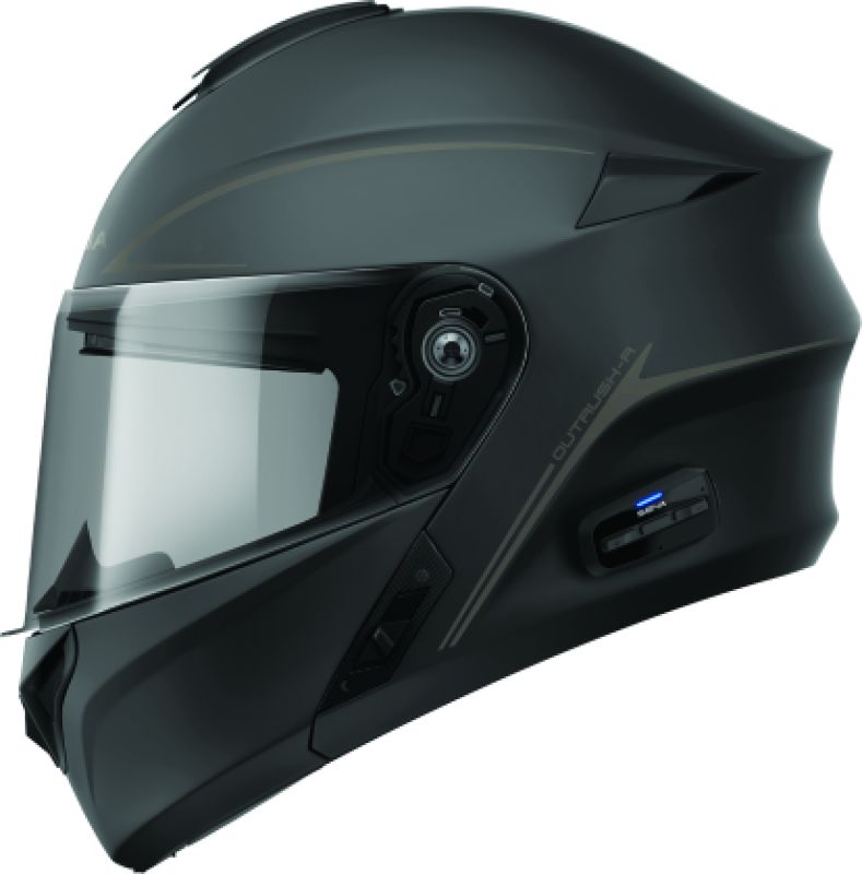 Sena Technologies Outrush R Flip-Up Bluetooth Helmet Matte Black - Medium