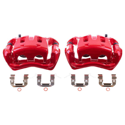 Power Stop 08-11 Nissan Pathfinder Front Red Calipers w/Brackets - Pair