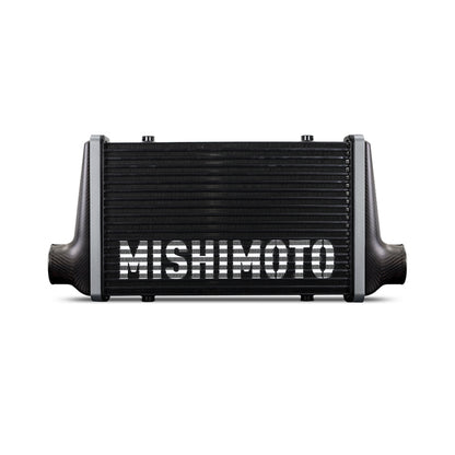 Mishimoto Universal Carbon Fiber Intercooler - Gloss Tanks - 525mm Black Core - C-Flow - GR V-Band