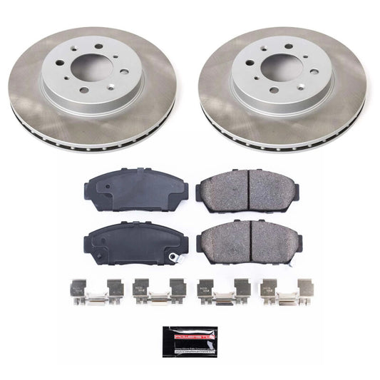 Power Stop 93-95 Honda Civic Front Semi-Coated Rotor Kit