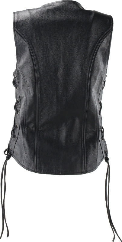 Kuryakyn Leather By River Road Sapphire Leather Vest Black Womens - Small