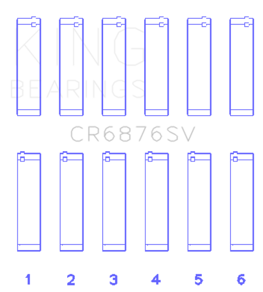 King Engine Bearings Mercedes Benz Om 642 Sputter Replacement (Size +0.25mm) Conrod Bearing Set