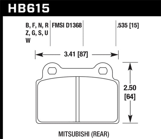 Hawk EVO X DTC-60 Race Rear Brake Pads