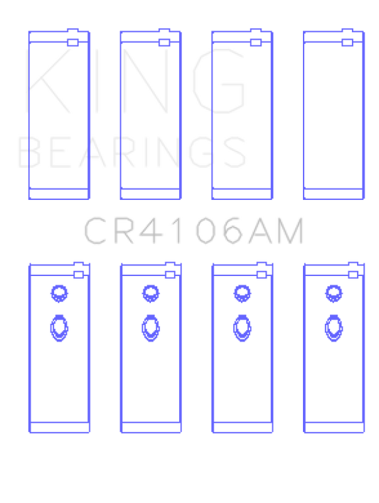 King Engine Bearings Daewoo/GM/Isuzu/Opel/Vauxhall (Size 0.5) Rod Bearing Set