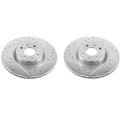 Power Stop 12-18 Fiat 500 Front Evolution Drilled & Slotted Rotors - Pair