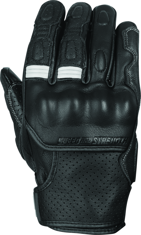 Speed and Strength Twist of Fate Leather Gloves Black/White - 2XL