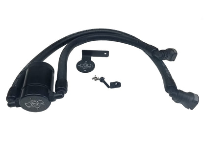 J&L 11-17 Ford F-150 5.0L / 11-14 Ford F-150 6.2L Driver Side Oil Separator 3.0- Black Anodized