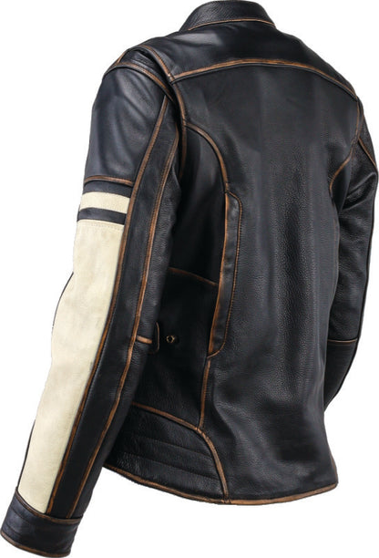 Kuryakyn Leather By River Road Dame Vintage Leather Jacket Black Womens - Small