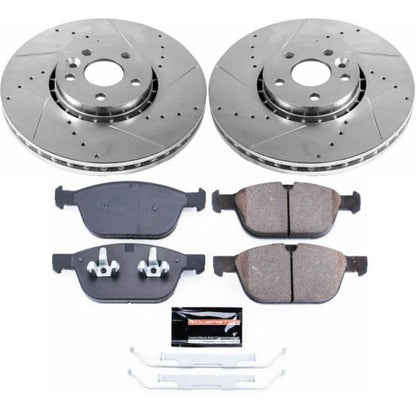 Power Stop 10-15 Volvo XC60 Front Z23 Evolution Sport Brake Kit