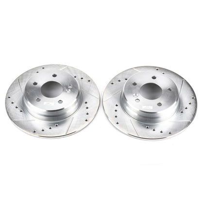 Power Stop 96-97 Mercedes-Benz C36 AMG Rear Evolution Drilled & Slotted Rotors - Pair