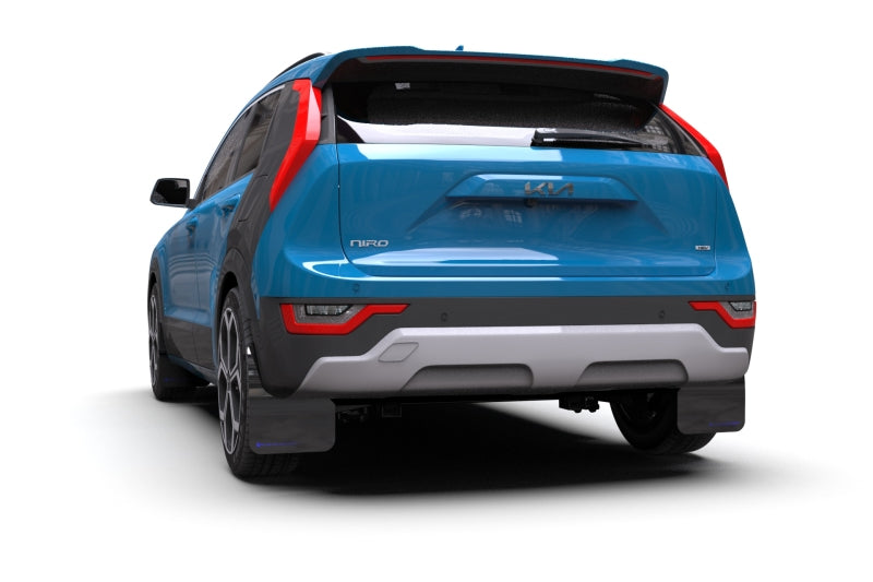 Rally Armor 23-24 Kia Niro SG2 Black UR Mud Flap Blue Logo